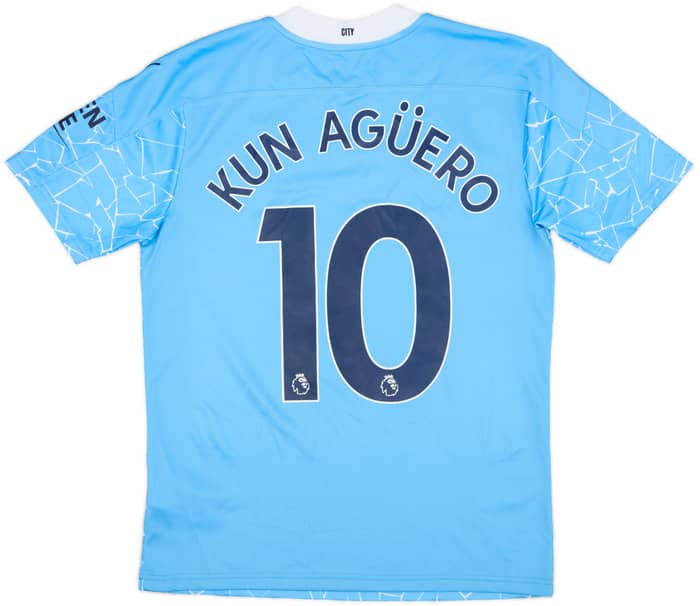 2020-21 Manchester City Home Shirt Kun Aguero #10 - 8/10 - (S)