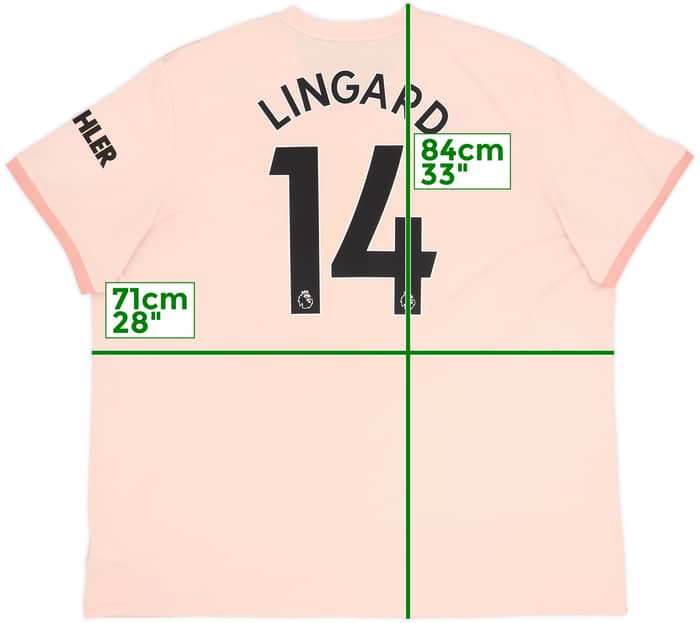 Camiseta de visitante del Manchester United 2018-19 Lingard #14 - 6/10 - (3XL)