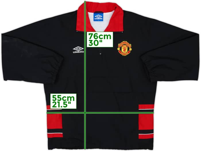 Chaqueta de chándal 1/4 Zip Umbro del Manchester United 1999-00 - 8/10 - (L)