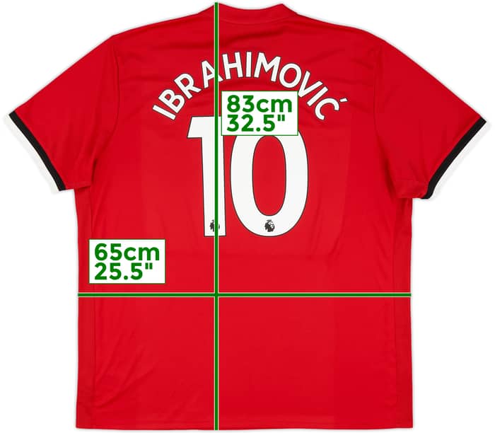 2017-18 Manchester United Home Shirt Ibrahimovic #10 - 7/10 - (XXL)