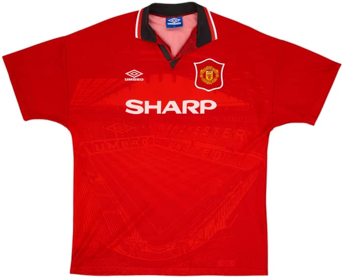 1994-96 Manchester United Home Shirt Cole #17 - 8/10 - (XL)