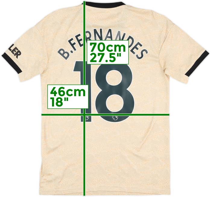 2019-20 Manchester United Camiseta de visitante B.Fernandes #18 - 6/10 - (S)