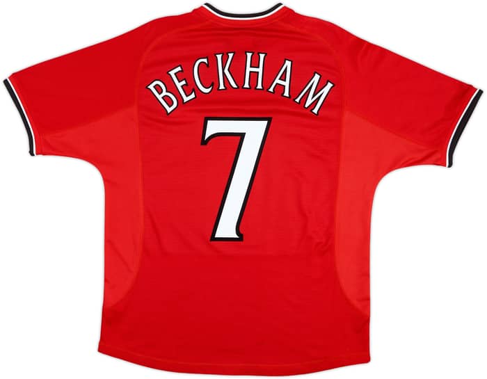 2000-02 Manchester United Home Shirt Beckham #7 - 7/10 - (M)