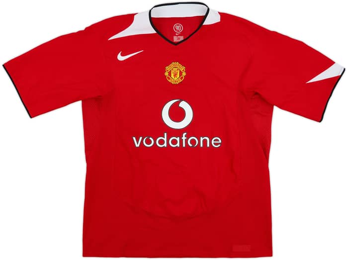 2004-06 Manchester United Home Shirt Heinze #4 - 8/10 - (L)