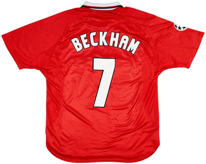 1999-00 Manchester United 'CL Winners' Shirt Beckham #7 - 8/10 - (XL)