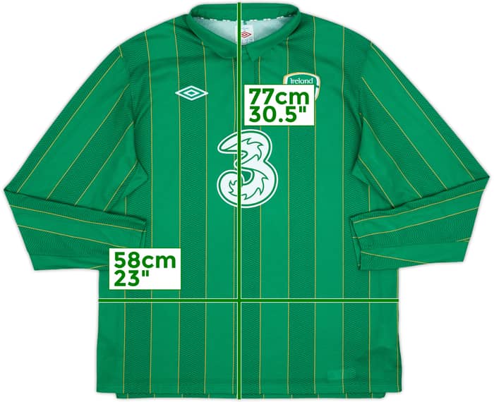 2011-12 Ireland Home L/S Shirt - 9/10 - (XL)