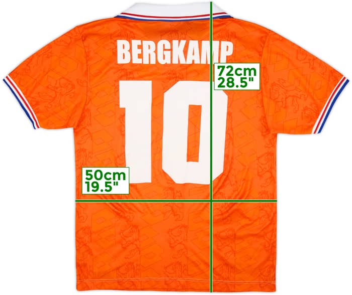 1992-94 Netherlands Home Shirt Bergkamp #10 - 8/10 - (M)