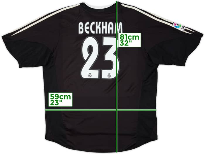 2004-05 Real Madrid Away Shirt Beckham #23 - 6/10 - (XL)