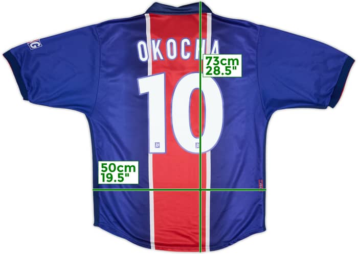 1998-99 Paris Saint-Germain Home Shirt Okocha #10 - 7/10 - (M)