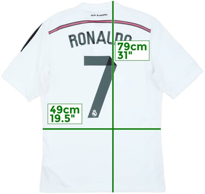 2014-15 Real Madrid Home Shirt Ronaldo #7 - 8/10 - (L)