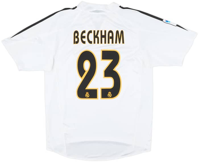 2004-05 Real Madrid Home Shirt Beckham #23 - 7/10 - (S)