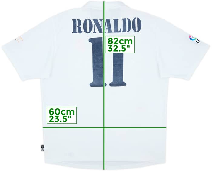 2002-03 Real Madrid Centenary Home Shirt Ronaldo #11 - 6/10 - (XL)