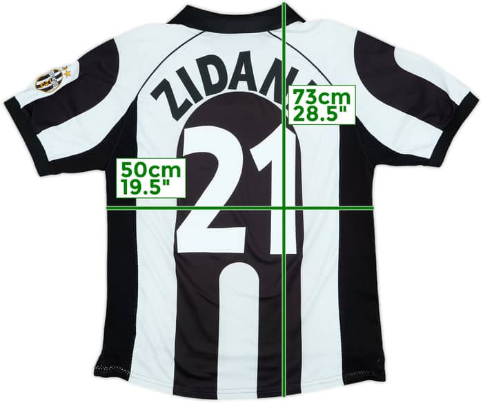 1997-98 Juventus Centenary Home Shirt Zidane #21 - 8/10 - (M)