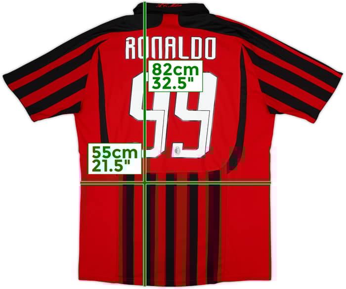2007-08 AC Milan Home Shirt Ronaldo #99 - 8/10 - (L)
