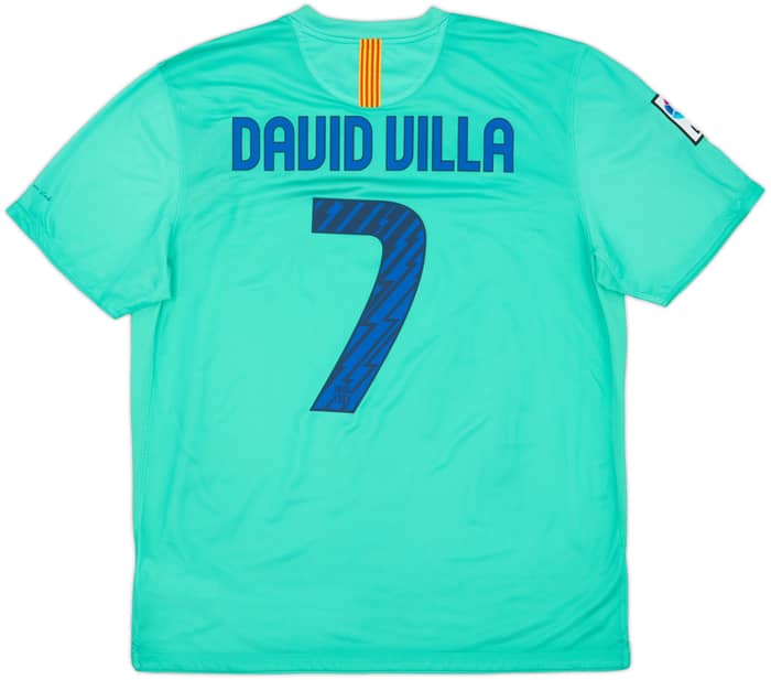 2010-11 Barcelona Away Shirt David Villa #7 - 9/10 - (XL)