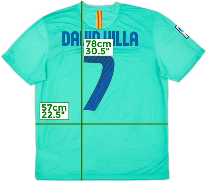 2010-11 Barcelona Away Shirt David Villa #7 - 9/10 - (XL)