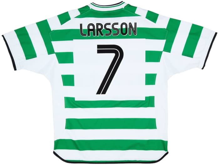 2001-03 Celtic Home Shirt Larsson #7 - 8/10 - (XL)