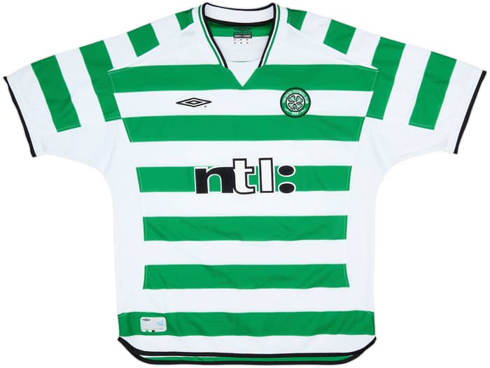 2001-03 Celtic Home Shirt Larsson #7 - 8/10 - (XL)