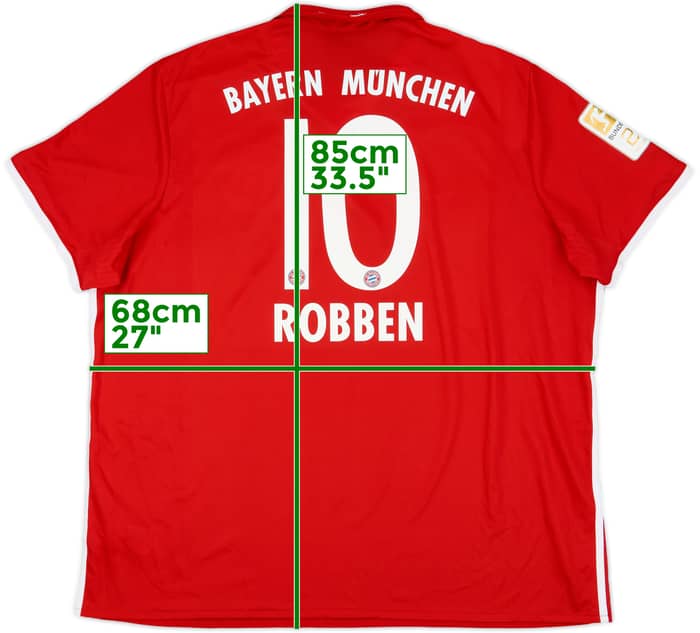 2016-17 Bayern Munich Home Shirt Robben #10 - 8/10 - (3XL)