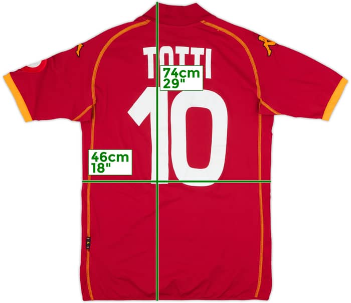 2008-09 Roma Home Shirt Totti #10 - 7/10 - (S)