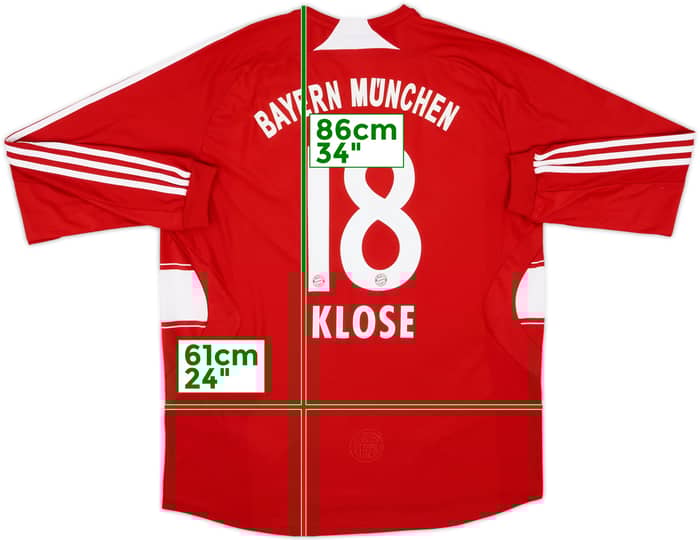 2008-09 Bayern Munich Home L/S Shirt Klose #18 - 7/10 - (XL)