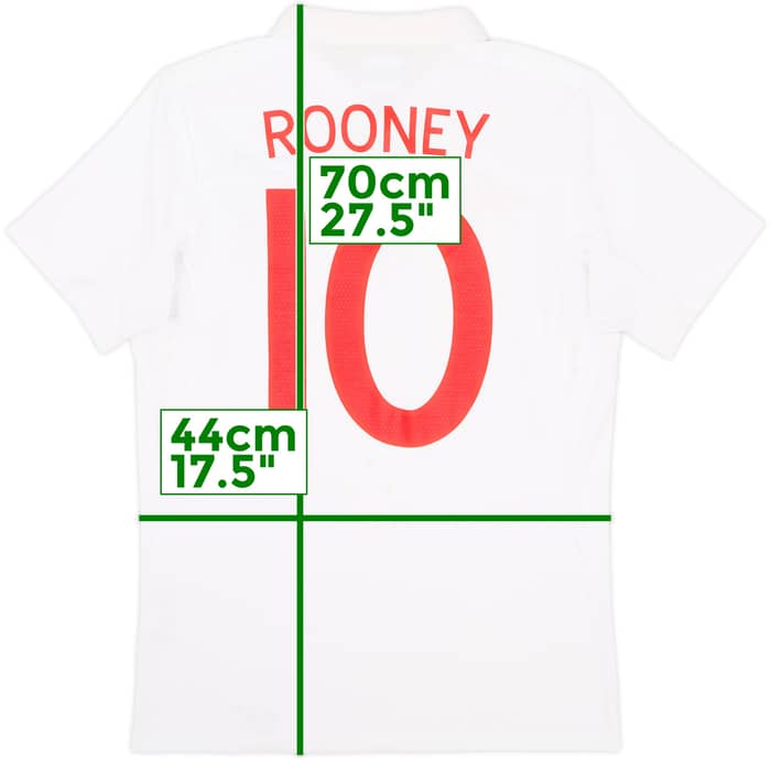 2009-10 England Home Shirt Rooney #10 - 5/10 - (S)