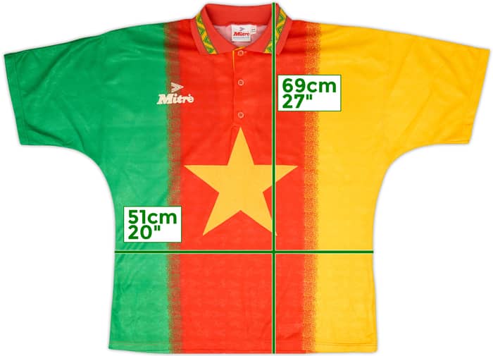 1994-95 Cameroon Home Shirt - 8/10 - (XL)
