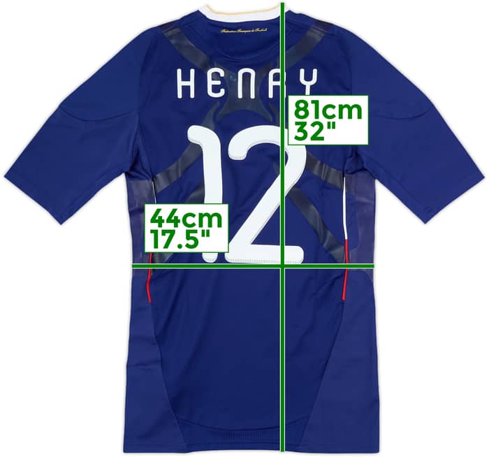 2009-10 France Player Issue Techfit Home Shirt Henry #12 - 7/10 - (L)