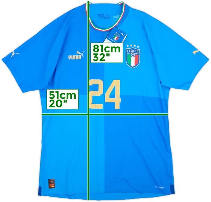 2022-23 Italy Authentic Home Shirt #24 (XL)
