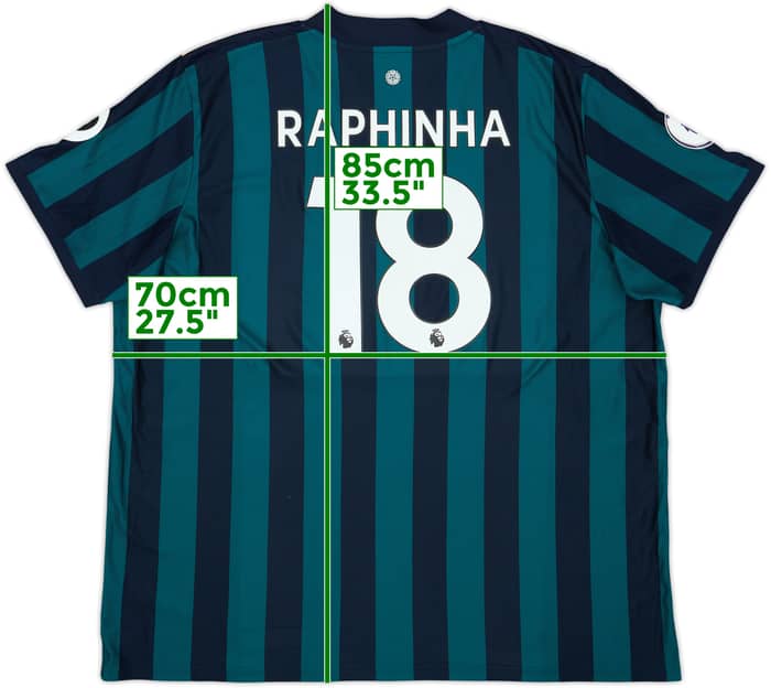 Camiseta de visitante del Leeds United 2020-21 Raphinha #18 - 9/10 - (3XL)