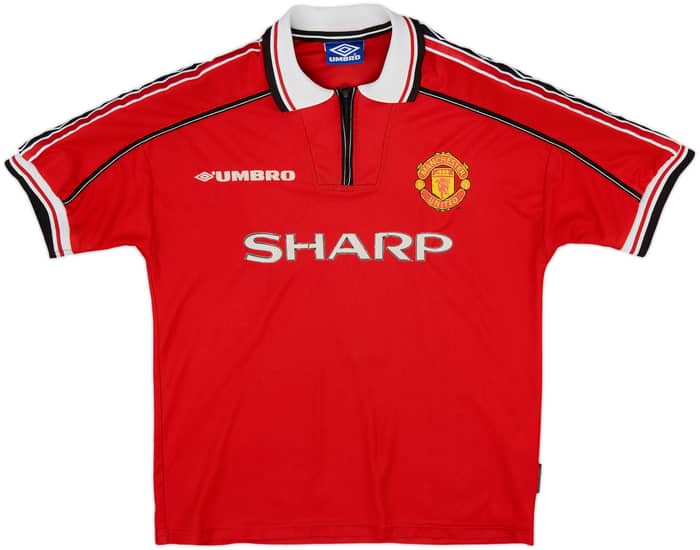 1998-00 Manchester United Home Shirt Beckham #7 - 6/10 - (M)