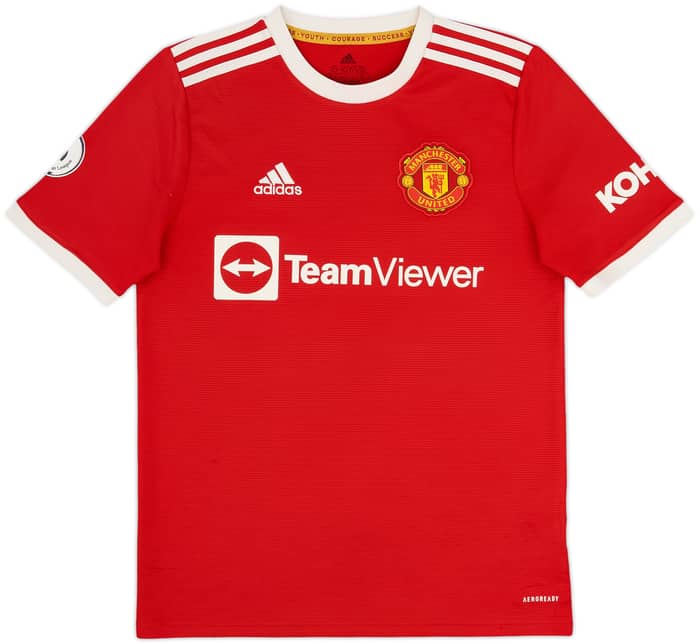 2021-22 Manchester United Home Shirt L.Lunney #12 - 6/10 - (XL.Boys)
