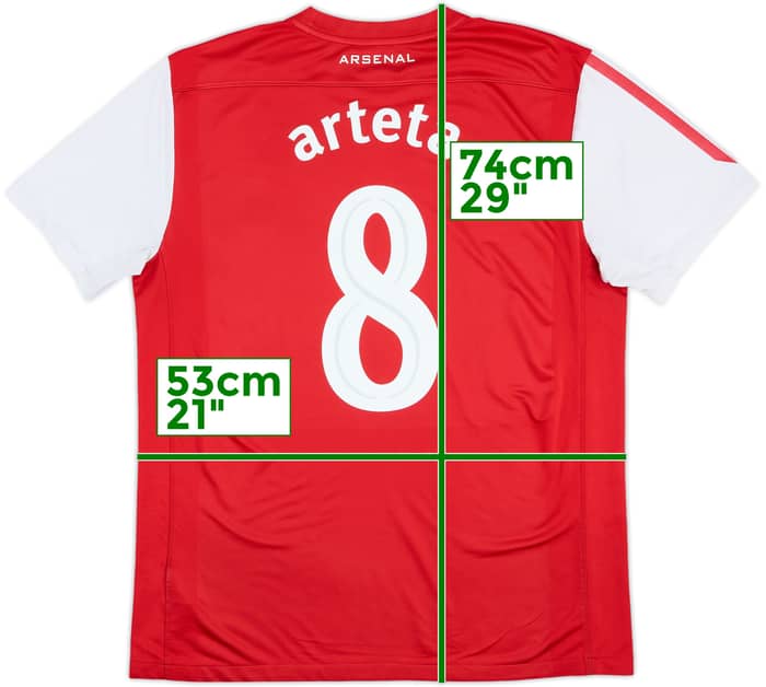 2011-12 Arsenal Home Shirt Arteta #8 - 6/10 - (L)