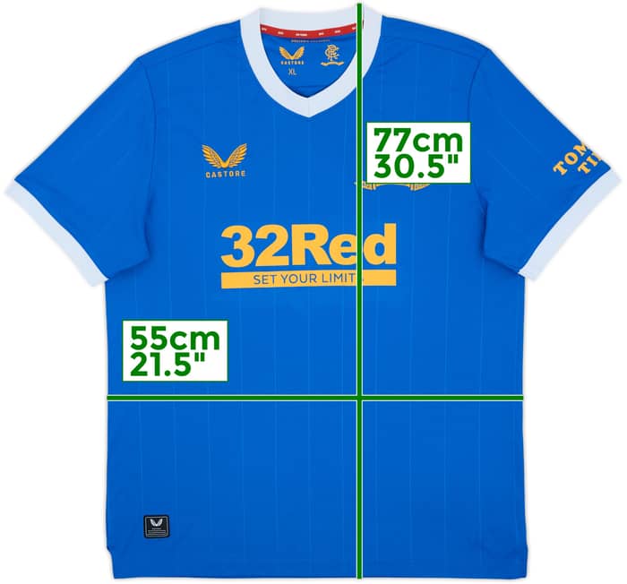 2021-22 Rangers Home Shirt - 7/10 - (XL)