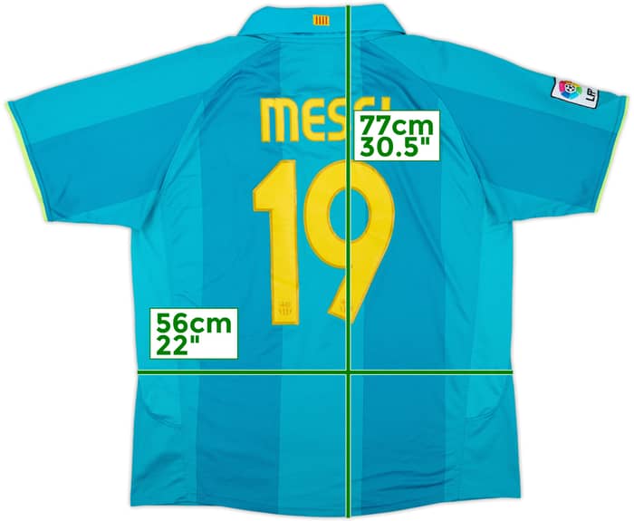 2007-09 Barcelona Camiseta Visitante Messi #19 - 8/10 - (XL)