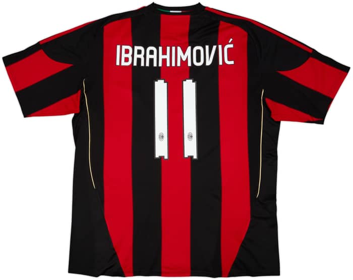 2010-11 AC Milan Home Shirt Ibrahimovic #11 - 8/10 - (XXL)