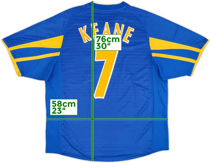 Camiseta Visitante del Leeds United 2001-03 Keane #7 - 8/10 - (XL)