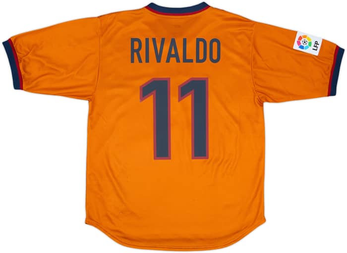 1998-00 Barcelona Away Shirt Rivaldo #11 - 8/10 - (M)