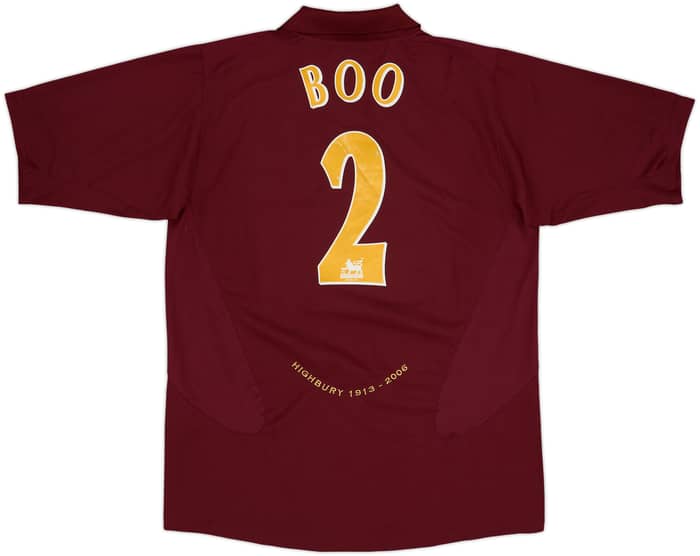 2005-06 Arsenal Home Shirt Boo #2 - 5/10 - (L)