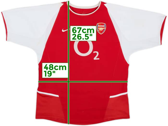 2002-04 Arsenal Home Shirt - 7/10 - (XL.Boys)