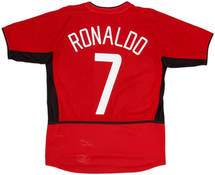 Camiseta de local del Manchester United 2002-04 Ronaldo #7 - 7/10 - (Juvenil XL)