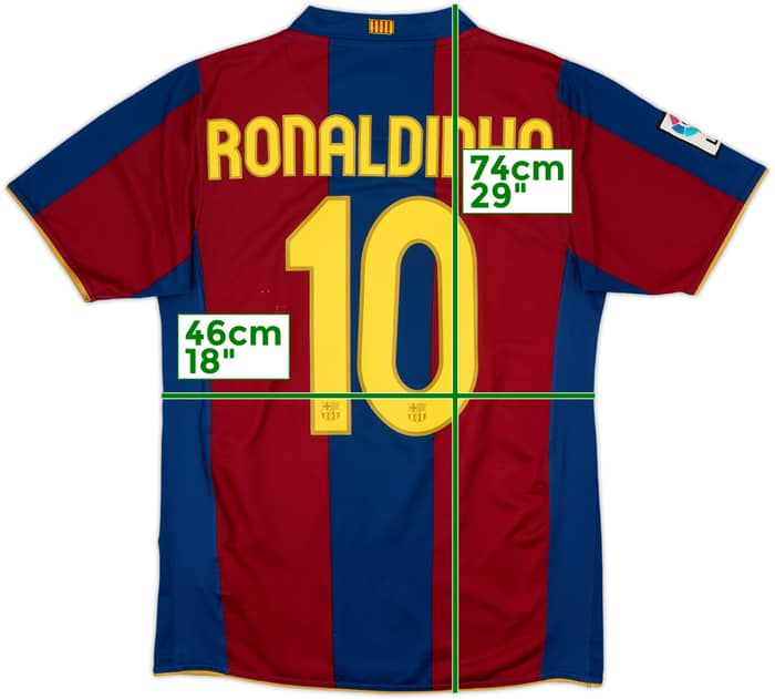 2007-08 Barcelona Home Shirt Ronaldinho #10 - 6/10 - (S)