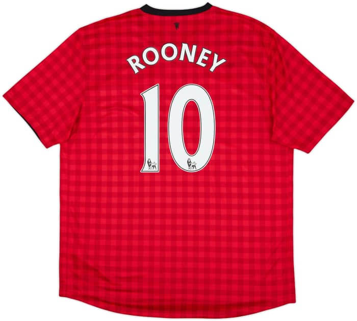 2012-13 Manchester United Home Shirt Rooney #10 - 7/10 - (XL)