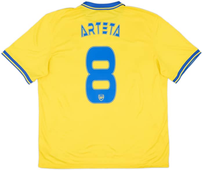 2013-14 Arsenal Away Shirt Arteta #8 - 7/10 - (XL)