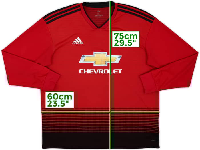 2018-19 Manchester United Home L/S Shirt - 5/10 - (XL)