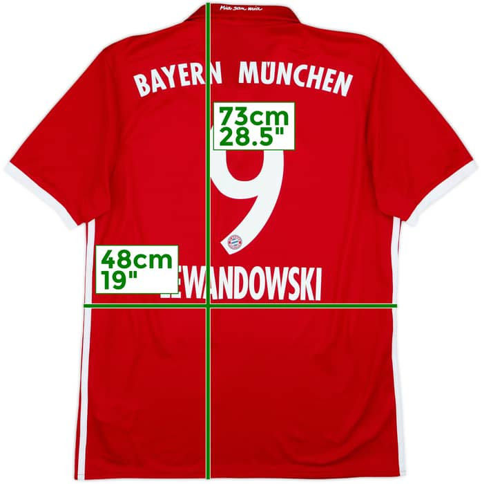 2016-17 Bayern Munich Home Shirt Lewandowski #9 - 6/10 - (M)