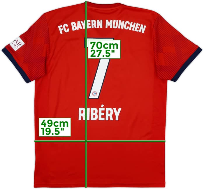 2018-19 Bayern Munich Home Shirt Ribery #7 - 8/10 - (M)