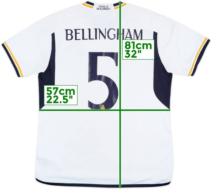 2023-24 Real Madrid Home Shirt Bellingham #5 - 6/10 - (XL)