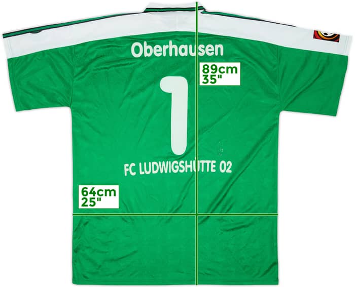 2001-02 Rot-Weiss Oberhausen Away Shirt FC Ludwigshutte 02 #1 - 9/10 - (XXL)