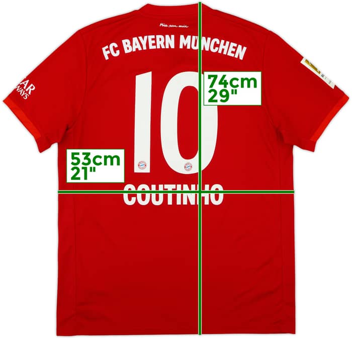 2019-20 Bayern Munich Home Shirt Coutinho #10 - 6/10 - (L)
